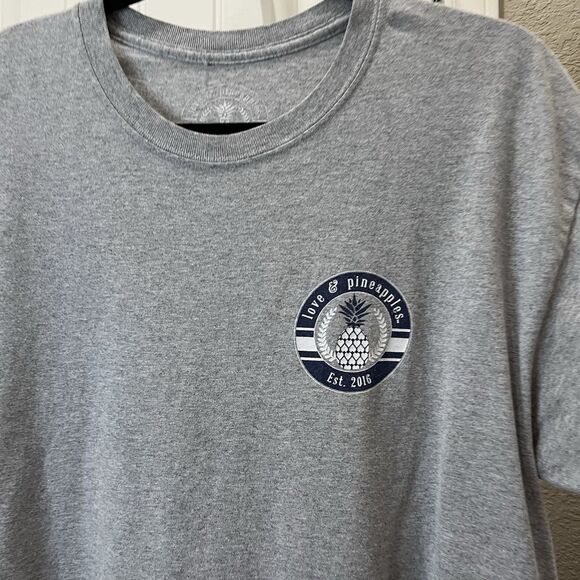 Love & Pineapples A Game So Fine Its Played on Diamonds Shirt Womens Size L Gray - Picture 2 of 6